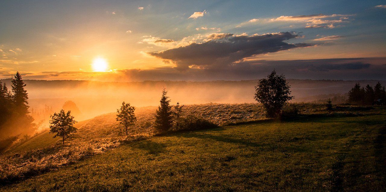amanecer en el campo